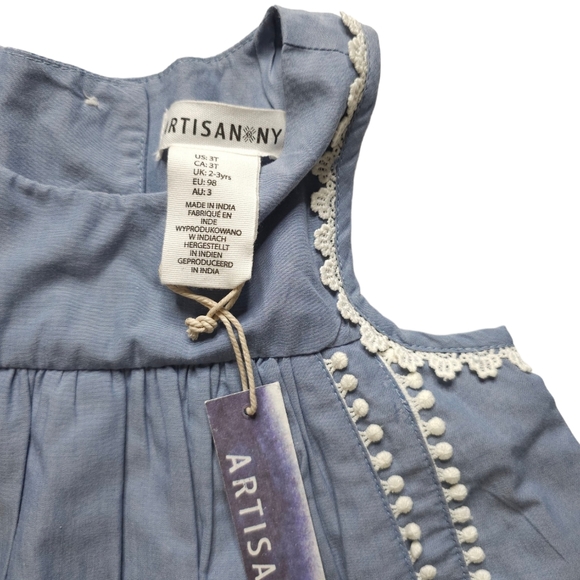 *** SOLD *** Artisan NY Coastal Cowgirl Cotton Chambray Sleeveless Dress - Picture 8 of 9